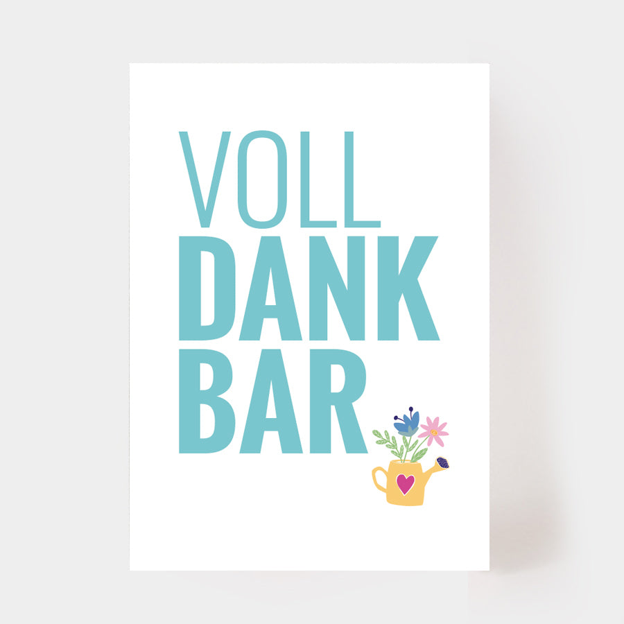 Postkarte "voll dankbar"