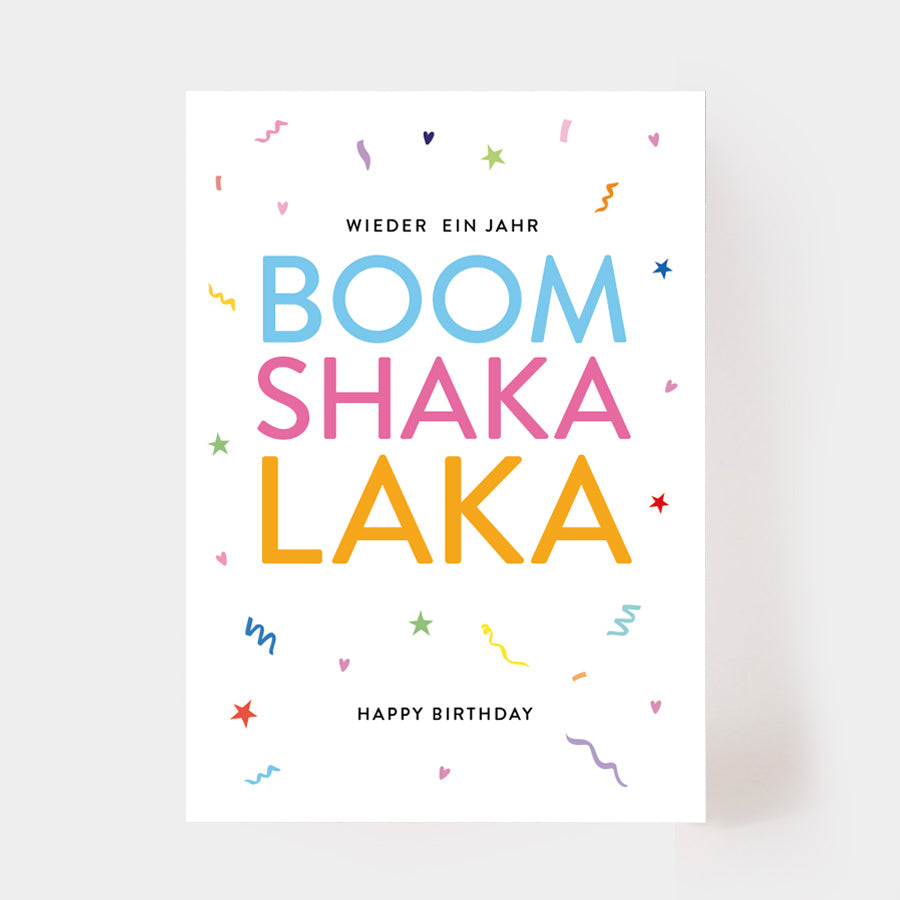 Postkarte "Boom Shaka Laka"