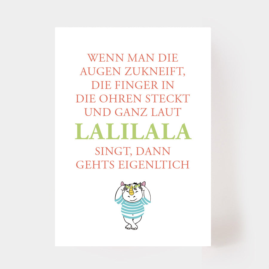 Postkarte "Lalilala"