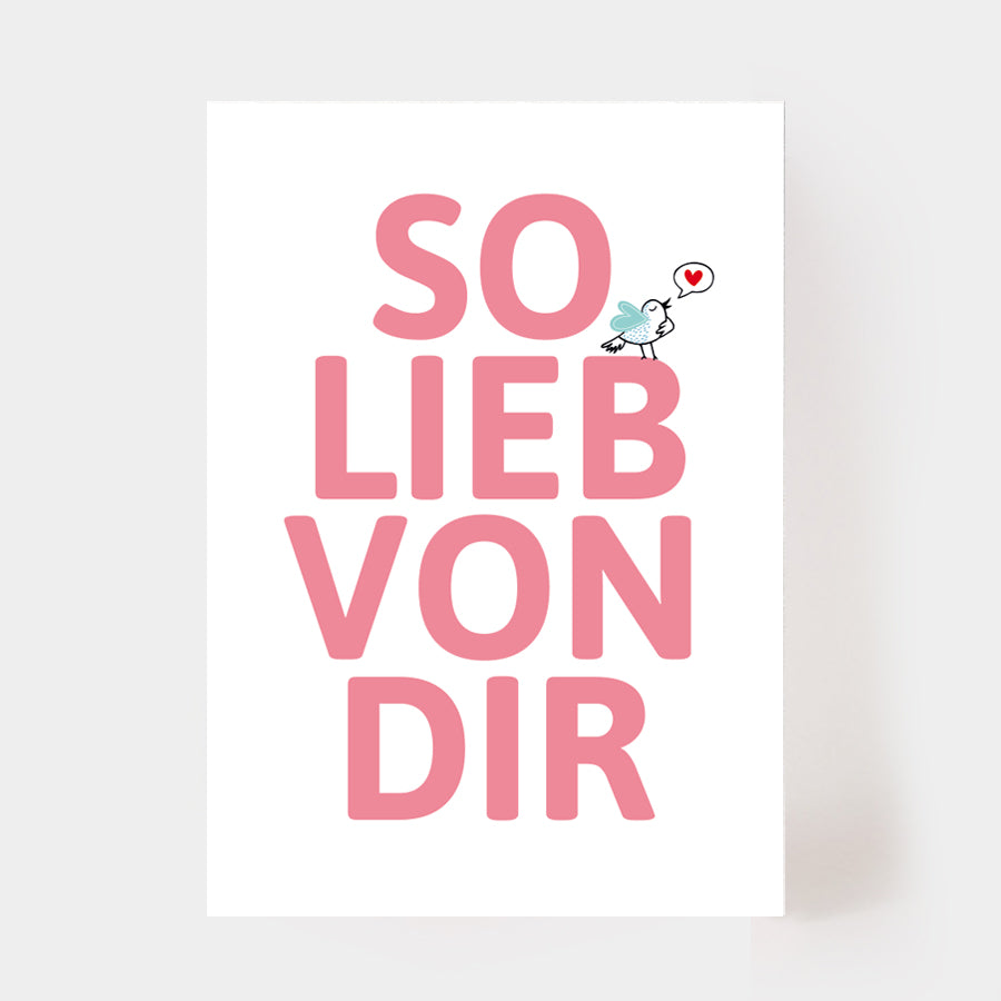 Postkarte "So lieb von dir"