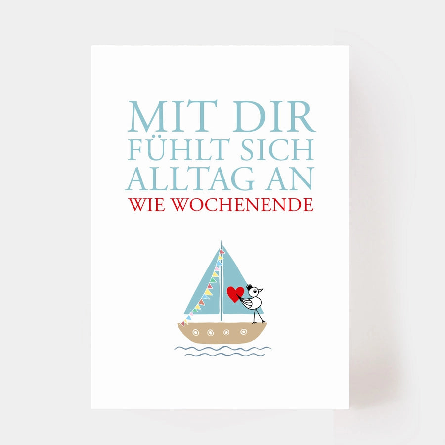 Postkarte "Mit dir"
