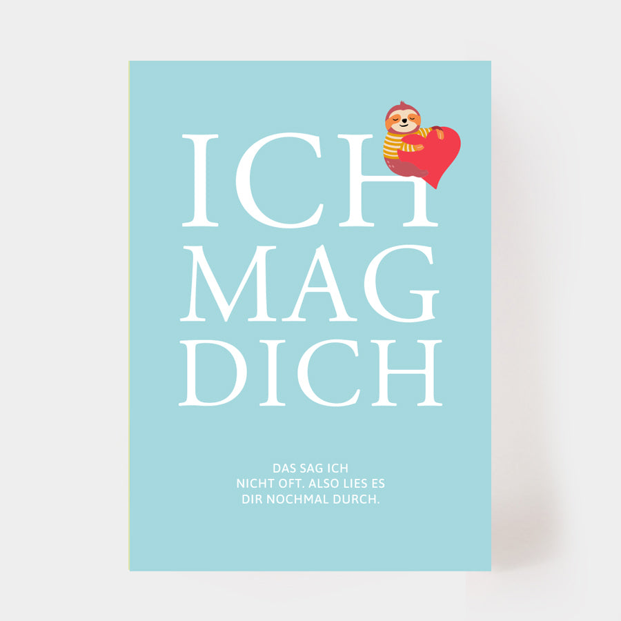 Postkarte "Ich mag dich"