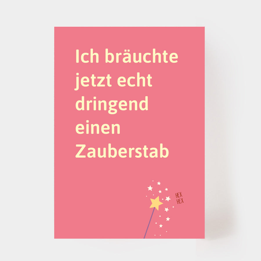 Postkarte "Zauberstab"