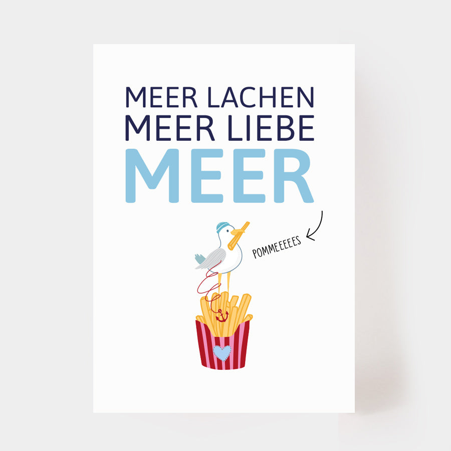 Postkarte "Meer Pommes"