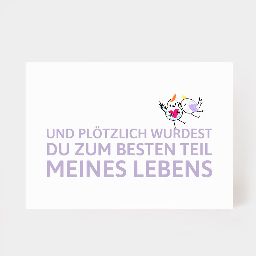 Postkarte "Zum besten Teil meines Lebens"