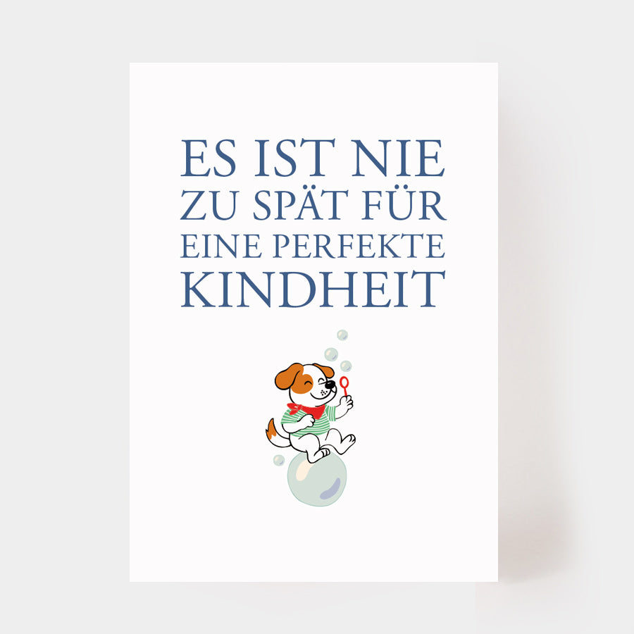 Postkarte "Perfekte Kindheit"