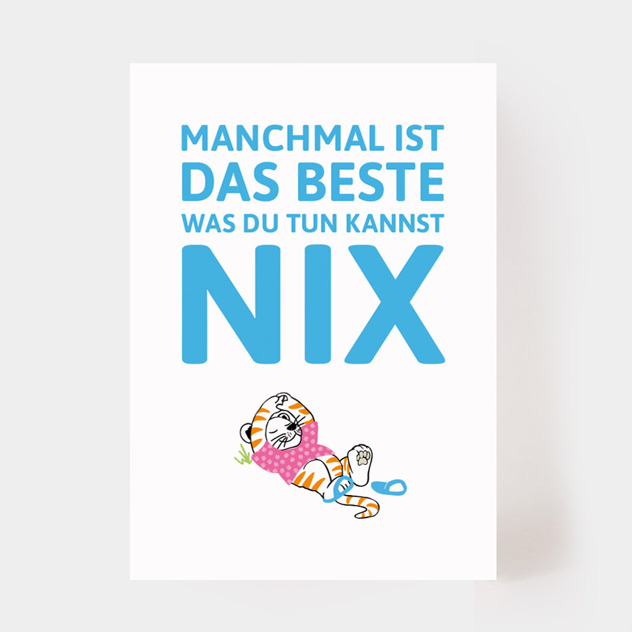 Postkarte "Nix tun"
