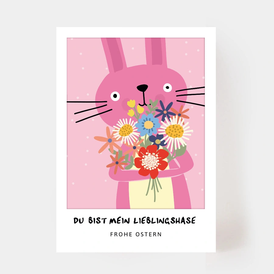 Postkarte "Lieblingshase Polaroid"