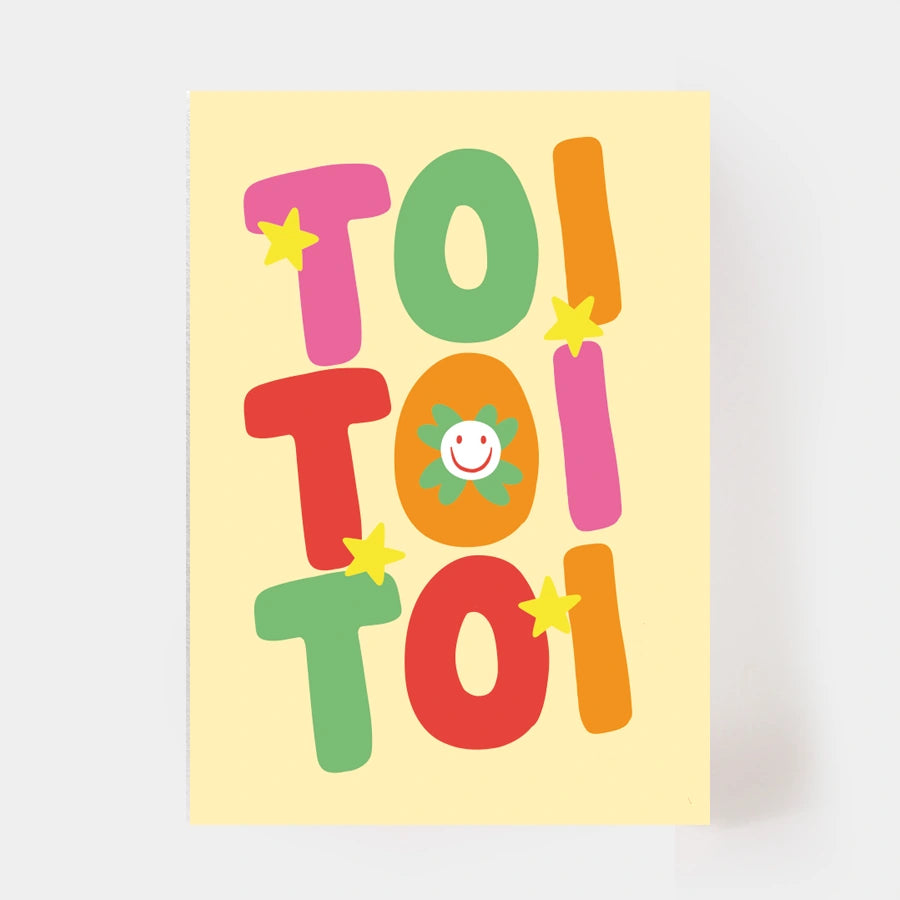 Postkarte "Toi Toi Toi"