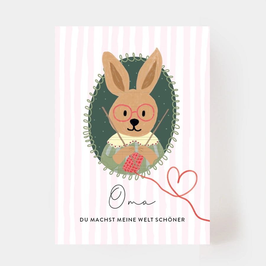 Postkarte "Oma - Du machst die Welt schöner"