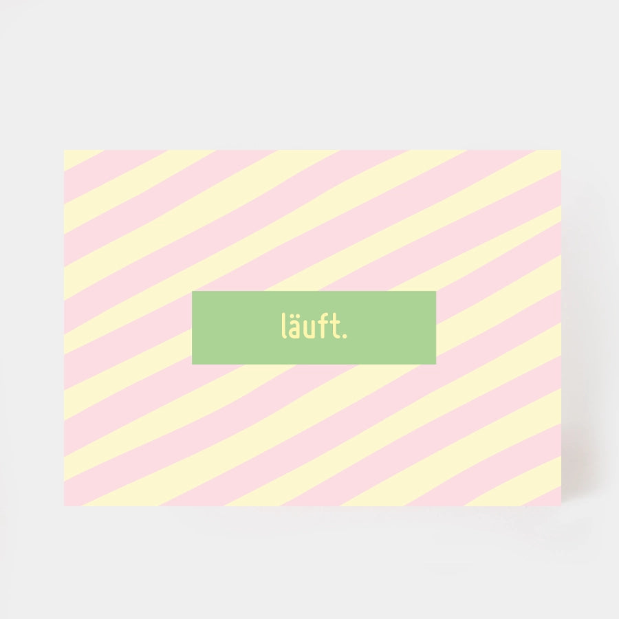 Postkarte "läuft"