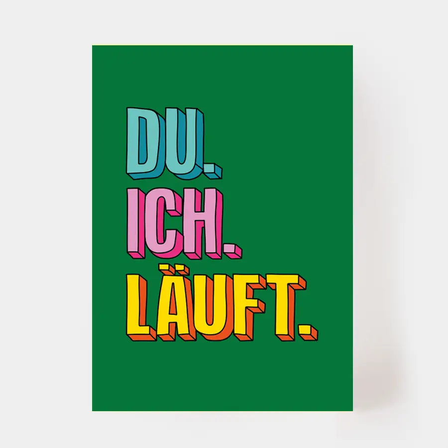 Postkarte "Du. Ich. Läuft."
