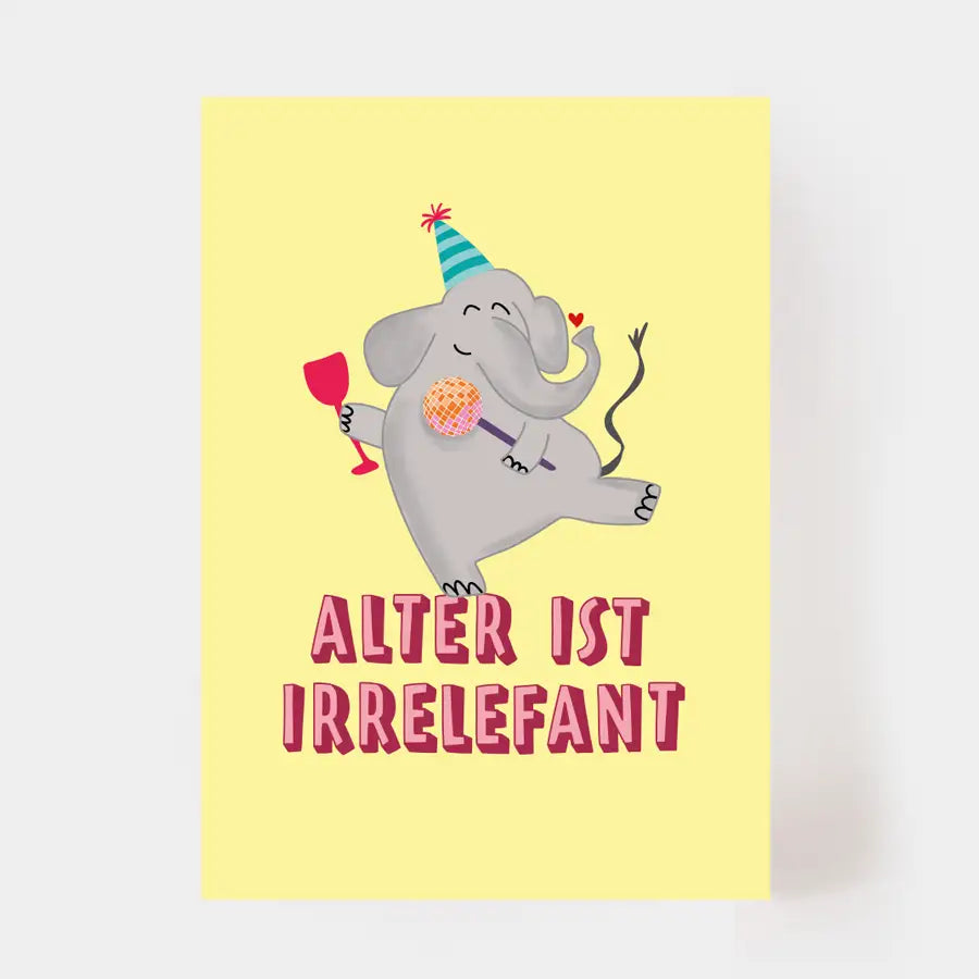 Postkarte "Alter ist Irrelefant"