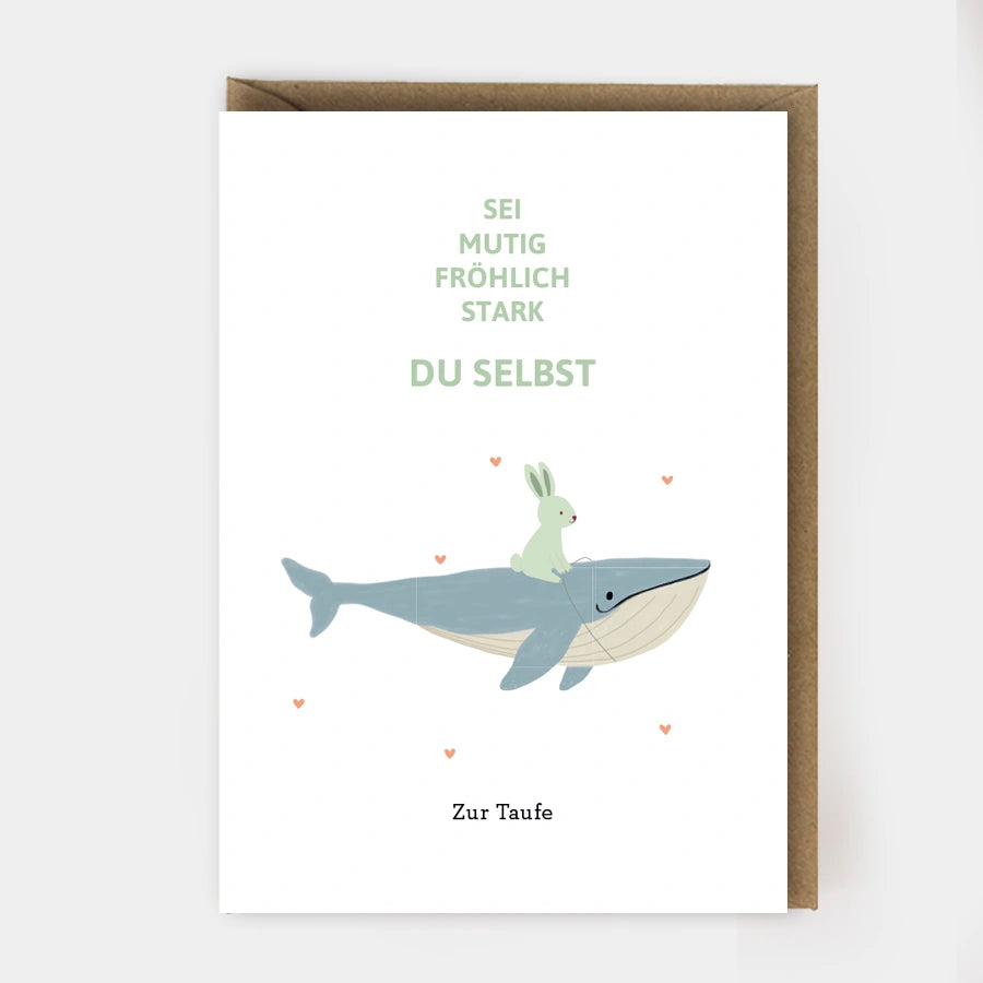 Klappkarte "Zur Taufe" mit Umschlag