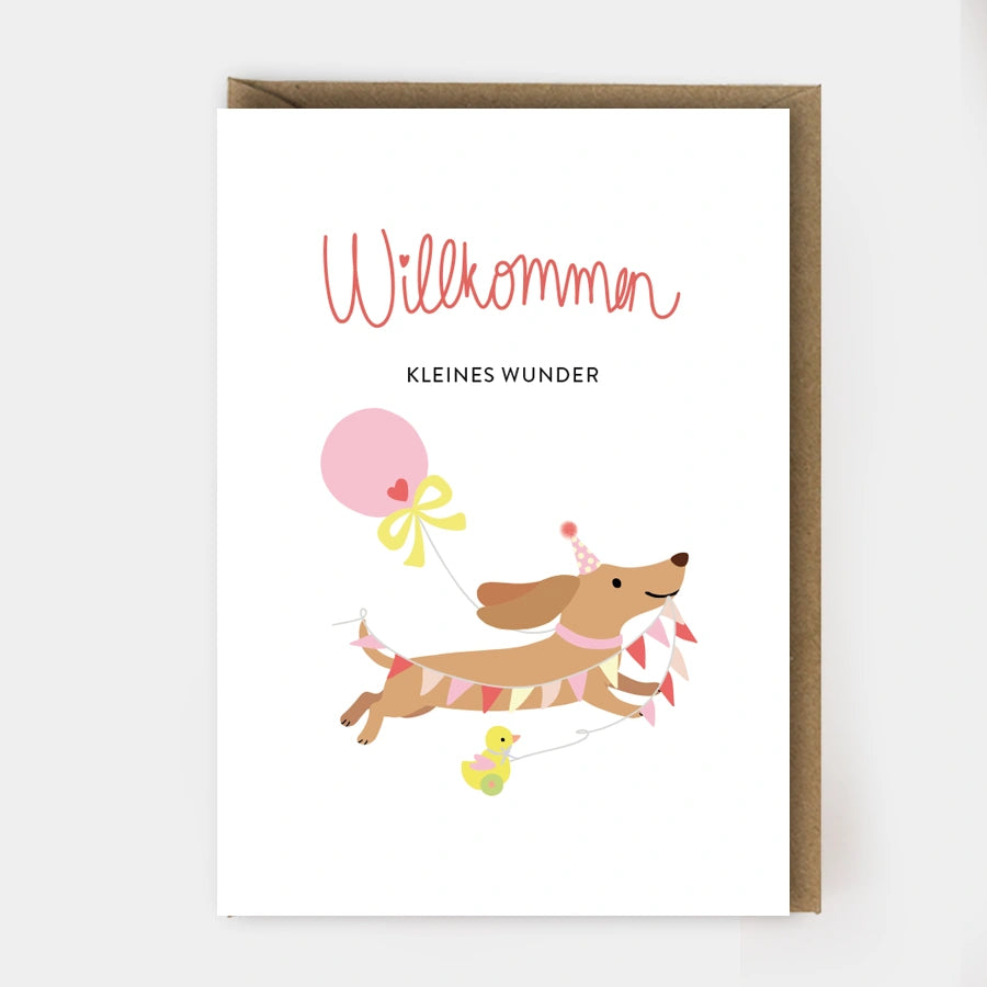 Klappkarte "Willkommen kleines Wunder" mit Umschlag