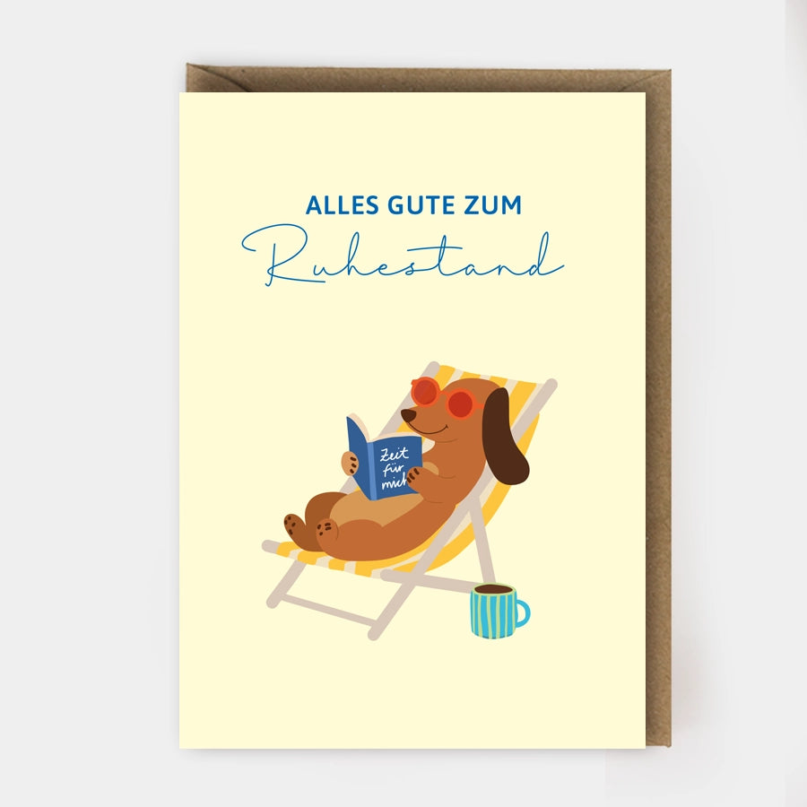 Klappkarte "Ruhestand" mit Umschlag