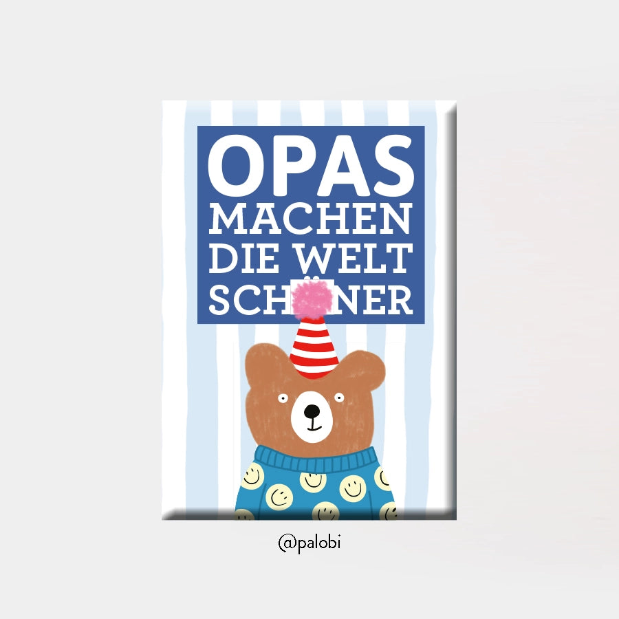 Magnet "Opas machen die Welt schöner"